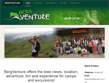 Tablet Screenshot of bergventure.co.za